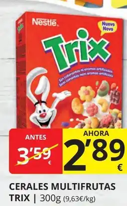 Supermercados MAS NESTLE Trix Cerales multifrutas oferta