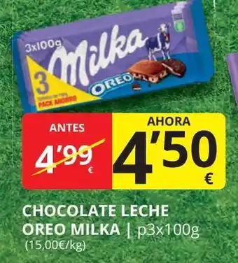 Supermercados MAS OREO MILKA Chocolate leche oferta