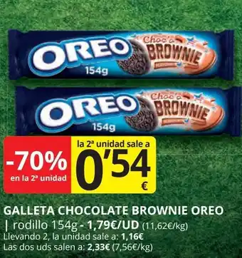 Supermercados MAS OREO Galleta chocolate brownie oferta