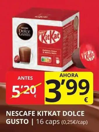 Supermercados MAS DOLCE GUSTO Nescafe kitkat oferta