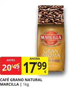 Supermercados MAS MARCILLA Café grano natural oferta
