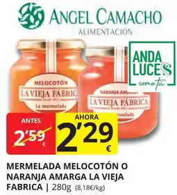 Supermercados MAS MELOCOTÓN Mermelada o naranja amarga la vieja fabrica oferta