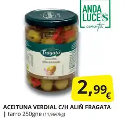 Supermercados MAS FRAGATA Aceituna verdial c/h aliñ oferta