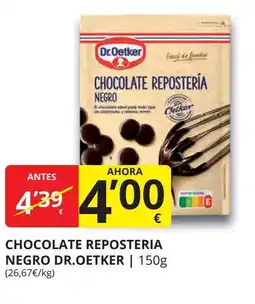 Supermercados MAS DR. OETKER Chocolate reposteria negro oferta