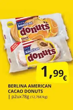 Supermercados MAS DONUTS Berlina american cacao oferta