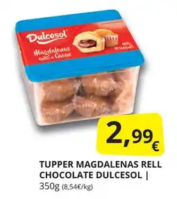 Supermercados MAS DULCESOL Tupper magdalenas rell chocolate oferta