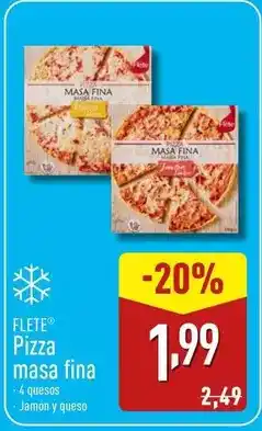 ALDI Pizza masa fina oferta