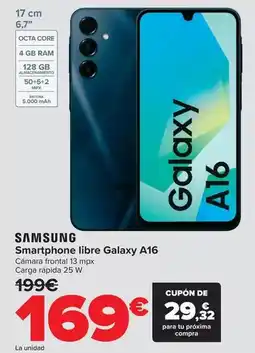 Carrefour Samsung - smartphone libre galaxy a16 oferta