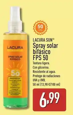 ALDI Lacura sun - spray solar bifasico fps 50 oferta