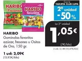 Supermercados Lupa Haribo - gominolas favoritos azucar oferta