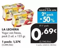 Supermercados Lupa Nestlé - la lechera/ yogur con fresas oferta
