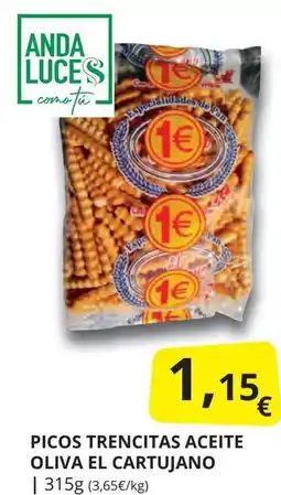 Supermercados MAS Picos trencitas aceite oliva el cartujano oferta