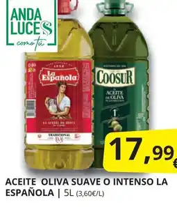 Supermercados MAS LA ESPAÑOLA  Aceite oliva suave o intenso oferta