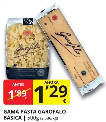 Supermercados MAS Gama pasta garofalo básica oferta