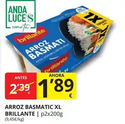 Supermercados MAS BRILLANTE Arroz basmatic xl oferta