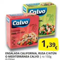 Supermercados MAS CALVO Ensalada california, rusa c/atún o mediterránea oferta