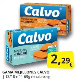 Supermercados MAS CALVO Gama mejillones oferta