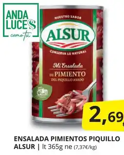 Supermercados MAS ALSUR Ensalada pimientos piquillo oferta