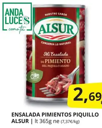 Supermercados MAS ALSUR Ensalada pimientos piquillo oferta