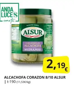 Supermercados MAS ALSUR Alcachofa corazon 8/10 oferta