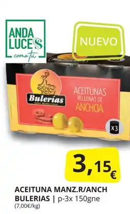 Supermercados MAS BULERIAS Aceituna manz.r/anch oferta