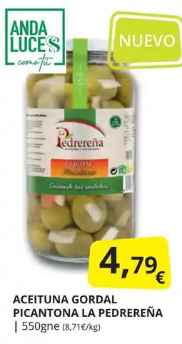 Supermercados MAS LA PEDREREÑA Aceituna gordal picantona oferta