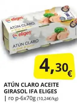 Supermercados MAS IFA ELIGES Atún claro aceite giraso oferta