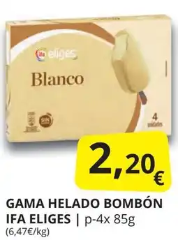Supermercados MAS IFA ELIGES Gama helado bombón oferta
