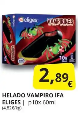 Supermercados MAS IFA ELIGES Helado vampiro oferta