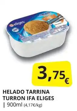 Supermercados MAS IFA ELIGES Helado tarrina turron oferta