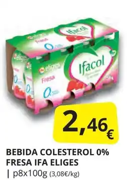 Supermercados MAS IFA ELIGES Bebida colesterol 0% fresa oferta