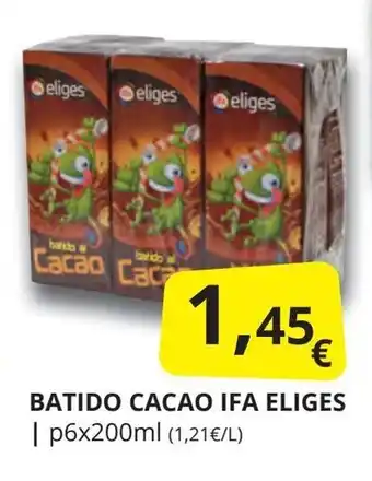 Supermercados MAS IFA ELIGES Batido cacao oferta