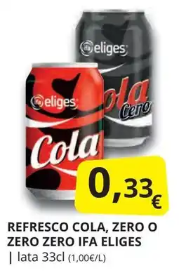Supermercados MAS IFA ELIGES Refresco cola, zero o zero zero oferta
