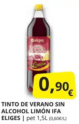Supermercados MAS IFA ELIGES Tinto de verano sin alcohol limón oferta