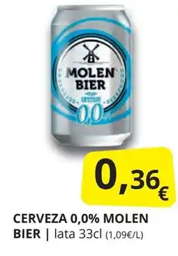 Supermercados MAS MOLEN BIER Cervesa 0,0% oferta