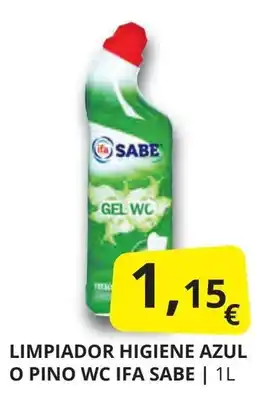 Supermercados MAS IFA SABE Limpiador higiene azul o pino wc oferta