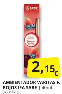 Supermercados MAS IFA SABE Ambientador varitas f. rojos oferta