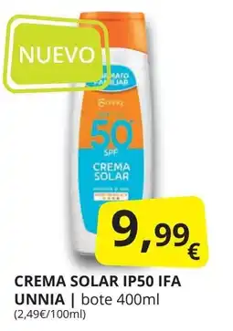 Supermercados MAS IFA UNNIA Crema solar ip50 oferta