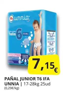 Supermercados MAS IFA UNNIA Pañal junior t6 oferta