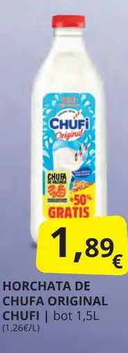 Supermercados MAS CHUFI Horchata de chufa original oferta