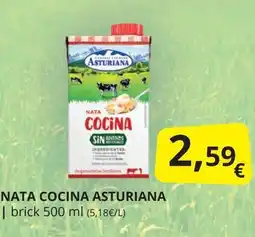 Supermercados MAS ASTURIANA Nata cocina oferta