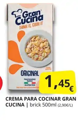 Supermercados MAS GRAN CUCINA Crema para cocinar oferta