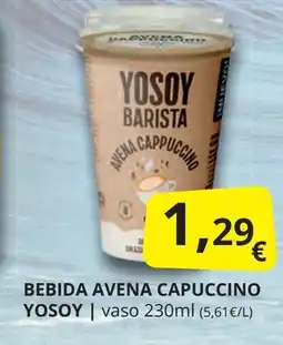 Supermercados MAS YOSOY Bebida avena capuccino oferta