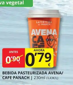 Supermercados MAS Bebida pasteurizada avena/ cafe panach oferta