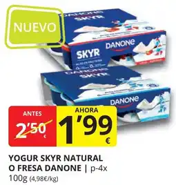 Supermercados MAS DANONE Yogur skyr natural o fresa oferta