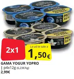 Supermercados MAS YOPRO Gama yogur oferta