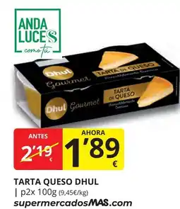 Supermercados MAS DHUL Tarta queso oferta
