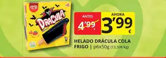 Supermercados MAS FRIGO Helado drácula cola oferta