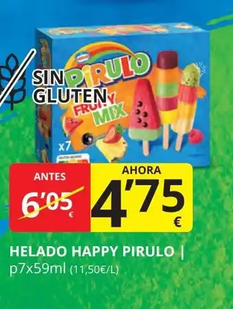 Supermercados MAS PIRULO Helado happy oferta