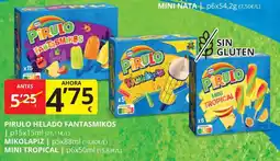 Supermercados MAS PIRULO Helado fantasmikos mikolapiz mini tropical oferta